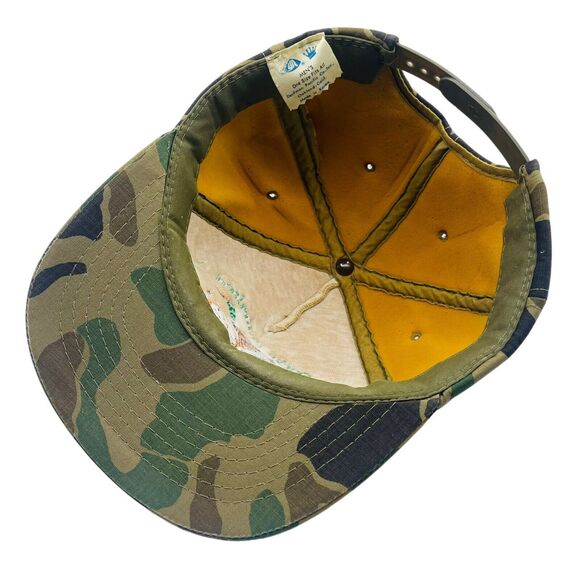 Vintage Ducks Unlimited Camo Mesh Trucker Embroidered Hunting Camouflage Hat - Picture 5 of 5